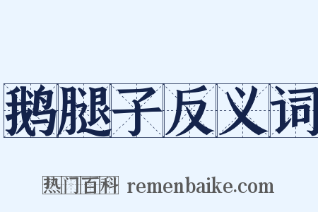 鹅腿子反义词是什么意思的图片
